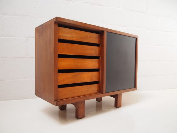 Teak sideboard with formica sliding doors