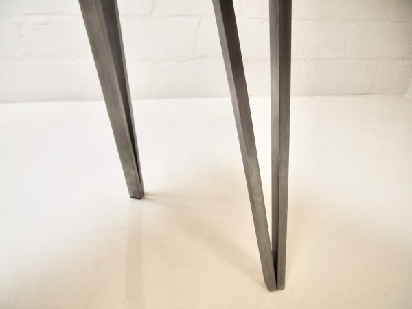 Beech ply dining table on steel box pin legs - Image 8