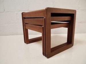 Set of teak nest of tables