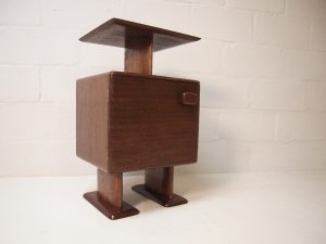 Soild teak cabinet with floating top