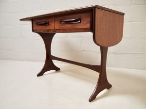 G Plan teak fresco drop leaf console table